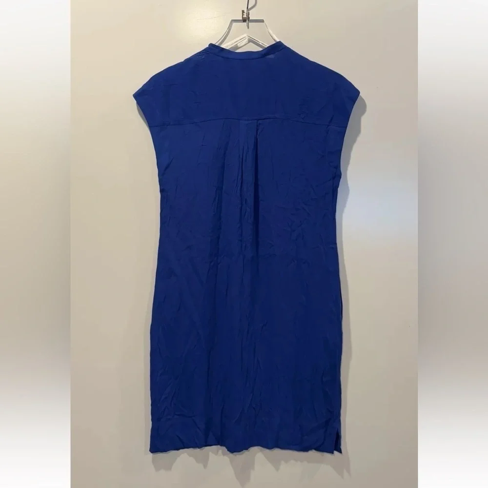 J. Crew Blue Easy Tunic Crepe Sleeveless‎ Dress Women’s Size Small (1370) - Picture 3 of 5